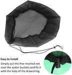 2 Pack Mesh Cover for Rain Barrel - Keep Mosquitoes and Debris Out of Water Collection Buckets - Accessories