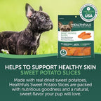 Healthfuls Sweet Potato Slices Healthy Dog Treats – Limited Ingredient, Grain Free, Made from Real Dried Sweet Potatoes, 16 oz