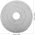 3Pcs Replacement Mop Heads Wet Dry Round Microfiber Mop Cloths Washable Cleaning Pads for Hardwood Tile Marble Floors