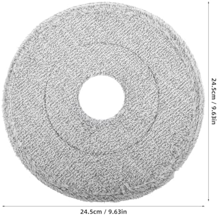 3Pcs Replacement Mop Heads Wet Dry Round Microfiber Mop Cloths Washable Cleaning Pads for Hardwood Tile Marble Floors