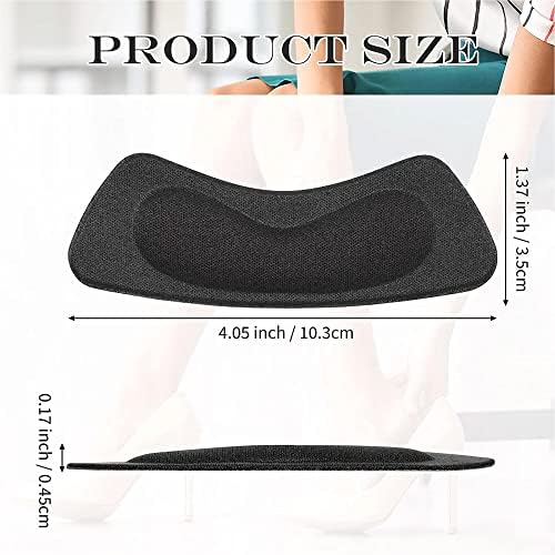 Hotop 6 Pairs Heel Cushion Pads for Women Adhesive Heel Grips Stickers Liner Inserts Ankle Protector for Loose Shoes Back(Brown, Khaki, Black)