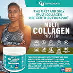 CB Supplements NSF Certified for Sport Multi Collagen Protein Powder Bone, Skin, Hair, and Joint Support | Hydrolyzed Collagen Supplements (58 Servings (Pack of 1), Unflavored)