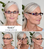 Eyekepper 3 Pairs Reading Glasses for Women Reading Striped Pattern Stylish Reading Eyeglasses