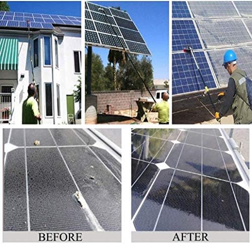 12M Photovoltaic Panel Cleaning Tool with Water Spray Brush Extendable Window Cleaning Pole for Trucks Windows and More