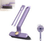 1 PCS Multi-Function Rotating Crevice Cleaning Brush, 360 Degree No Dead Corners Tool,Crevice Gap Cleaning Brush Tool with Hard Bristles for Bathroom, Kitchen, and Household Cleaning (Purple)