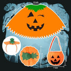 WISHTEN 3PCS Halloween Pumpkin Costume for Women,Pumpkin Poncho for Adults with Headband & Bag,Halloween Costume for Women