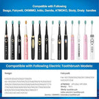 Toothbrush Replacement Heads Compatible with Fairywill FW-D1/D3/D7/D8/507/508/551/917/959, ATMOKO, Gloridea, Sboly, WOVIDA, YUNCHI Y1 Sonic Electric Toothbrushes, 5 Pack - White