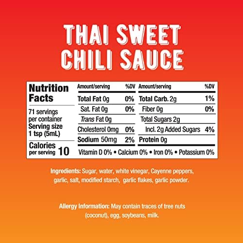Melinda’s Thai Sweet Chili - Sweet and Mild Asian Chili Sauce Made with Whole Fresh Ingredients - Gourmet Hot & Dipping Sauce - Keto Friendly - 12oz, 1 Pack