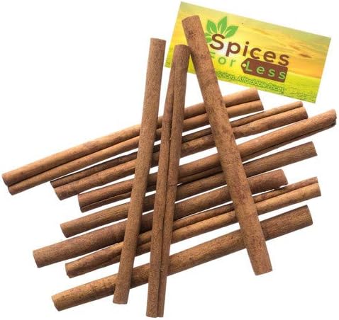 SFL Cassia Whole Cinnamon Sticks 6 Inch - Dried Long Stick - Premium Quality - Kosher (8 Ounces)