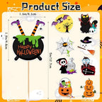 SANNIX 72 Pcs Halloween Cupcake Toppers Food Picks Pumpkin Bat Ghost Toothpicks for Halloween Decorations Birthday Party Decor Supplies Cake Food Appetizer Decor