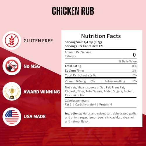 Pork Barrel BBQ Chicken Spice Rub | All-Purpose Seasoning and Spice Rub |Grilling Essentials, Perfect for Grilling, Smoking, or Cooking Wings, Chicken, Beef, Pork, Seafood, and More | Gluten-Free, No MSG, Zero Calorie, 3 oz - Pack of 2