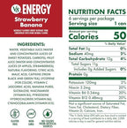 V8 +ENERGY Strawberry Banana Energy Drink, Made with Real Vegetable and Fruit Juices, 8 FL OZ Can (Pack of 6)
