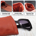 Soft Sunglasses case | Large Glasses Case Holder - Eyeglass Pouch Squeeze Top | Glasses pouch Lightweight Extra Layers