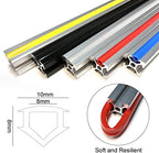 6 Meters Dust Protection Soft Cover Seal Strip, 8mm Slot 30 Series Aluminum Extrusion Profile Flat Seal, Black/Silver/Blue/Red/Yellow (Silver)