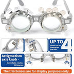 Optical Trial Lens Frame Fixed PD 62mm Optometry Frame with Adjustable Temple Arms - Suitable for Optometrists