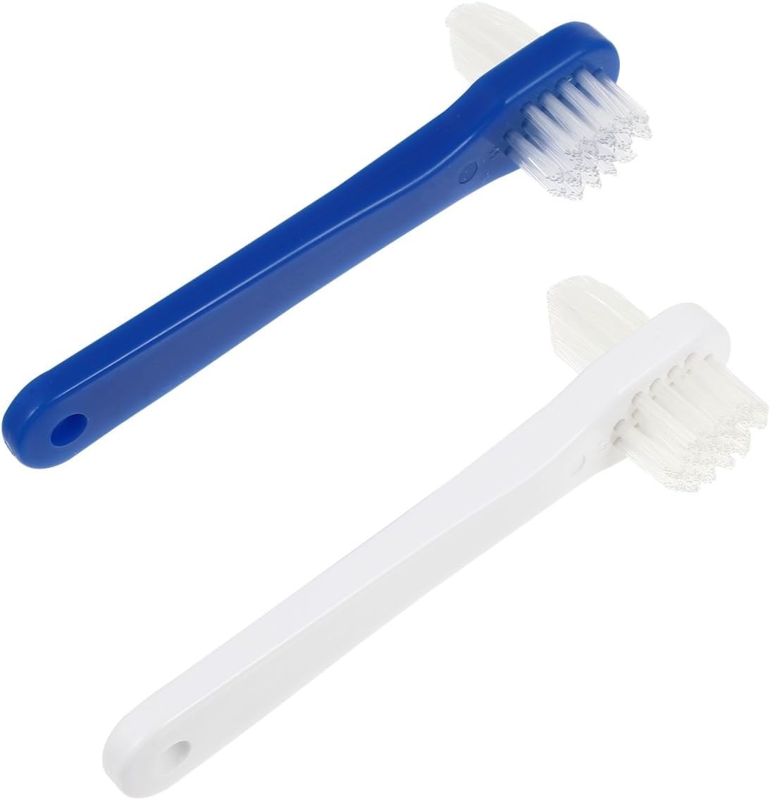 ARTIBETTER 2Pcs Double-Sided False Toothbrush Cleaning Tool (White + Blue)