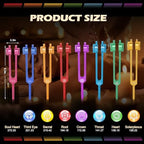 Chakra Tuning Forks Set for Healing, 7 Chakra+1 Soul Purpose Weighted Tuning Forks for DNA Healing, Chakra, Sound Therapy etc, Multicolour(126.22 Hz, 136.1 Hz, 141.27 Hz, 172.06 Hz etc)
