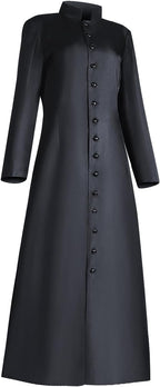 Medieval Priest Costume Long Clergy Robes Clergy Costume Pastor Minister Coat for Halloween Cosplay