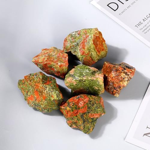 Unakite Raw Crystals Healing Crystals Natural Rough Stones 1.2-2" for Tumbling, Fountain Rocks, Yoga, Meditation, Polishin, Gift 41