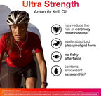 MegaRed Ultra Strength 1000mg Omega-3 Krill Oil Supplement with EPA/DHA, Astaxanthin & Phospholipids, No Fish Oil Aftertaste Supports Heart, Brain, Joint and Eye Health, 60 Count Softgels.