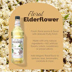 Monin - Elderflower Syrup, Delicate Scent with Floral Sweetness, Great for Cocktails, Lemonades, and Sodas, Gluten-Free, Non-GMO (1 Liter)