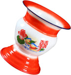 SAFIGLE 1Pc Enamel Spittoon for Adults Vintage High Foot Urinal Pail Pot Chinese Style Spittoon Lightweight and Durable Convenient for Home Travel Use