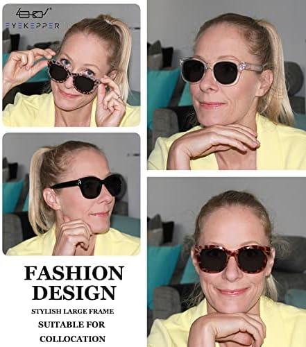 Eyekepper Large Frame Bifocal Sunglasses Women Oversize Bifocal Sunnies Readers - Black 2.00