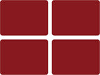 GASARÉ, Placemats Set of 4, Silicone Placemats, Table Mats, Non-Slip, Easy to Clean, Heat Resistant, Flexible, 20% Thicker, 16 x 12 inches x 1.1mm, Red