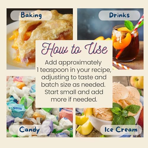 Peach Extract for Baking, Drinks, Ice Cream and Candy - 2 Oz - Harvest Moon Delights - Peach Flavoring, Flavor