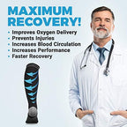 POWERLIX Compression Socks for Women & Men (Pair) for Neuropathy Swelling Pain Relief 20-30 mmHg Medical Knee-high Stockings