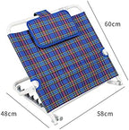 Adjustable Padded Comfy Backrest Foldable Sit-Up Back Rest Angle Adjustable Bed Backrest Support for Orthopedic Neck, Head and Lumbar Support for Bed