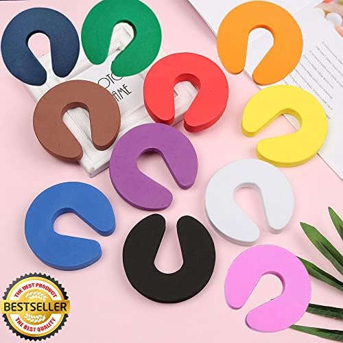 Finger Pinch Guard - 2pcs. Child Proofing Doors Made with Soft Durable Foam Door Slam Stopper. Prevents Finger Pinch Injuries, Slamming Doors, and Baby or Pet from Getting Locked in Room - Black