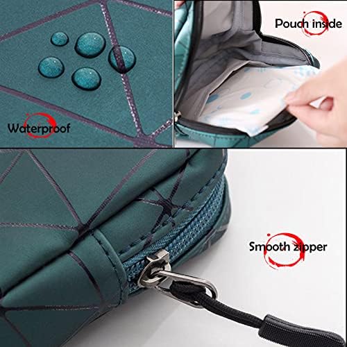 Sanitary Napkin Storage Bag,Leather Waterproof Feminine First Period Bag with Zipper for Teen Girls Women,Small Makeup Pouch,Wallet,Card Storage Pouch,Coin Wallet