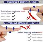 10Pcs Clear Oval Finger Splints & Sleeves Kit, 6 Graduated Trigger Finger Splint & 4 Finger Sleeves for Trigger/Mallet/Arthritis/Straightening, Finger Brace Support for Thumb/Middle/Ring/Index/Pinky(Size 1,2,3,4,5,6)