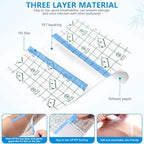 OBTANIM 100 Sheet Transparent Waterproof Stretch Adhesive Bandage Clear Film Dressing Bandages Tape Cover for Tattoo Shower Swimming Protector (4 x 4 Inch)