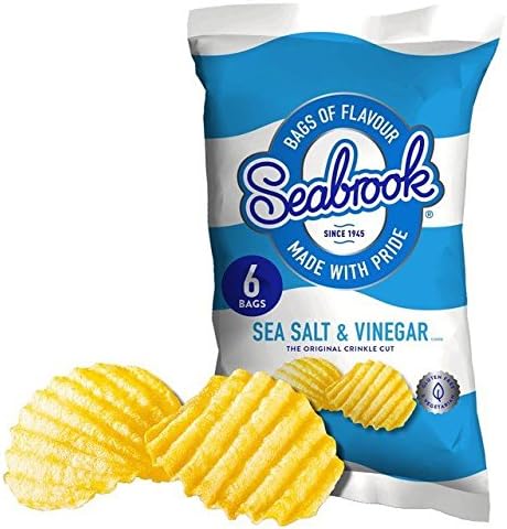 Seabrook Crinkle Cut Salt & Vinegar 25g x 6 per pack