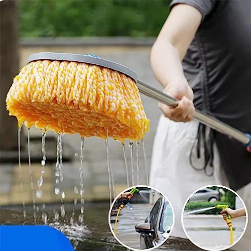 Solar Panel Cleaning Brush, Water Fed Pole Kit, Window and Solar Cleaning Pole Multi Angle, Solar Panel Cleaning Brush Head Great for Cleaning Cars, Trucks, Suvs, Floors and More.