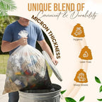 Premium 30-33 Gallon Trash Can Liners 500 Count (33" x 40", 13 Mic) – Strong Multipurpose Clear Trash Bags on Easy-Tear Rolls for Home, Office, Commercial & Industrial Use