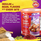 MTR Gulab Jamun - Traditional Indian Sweet – Soft & Melt-in-the-Mouth Texture – Easy to Prepare at Home – No Preservatives – 35.7 oz (Pack of 2)