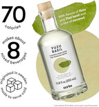 Aarke Drink Mixer, Effortless Mixing for Your Home Bar, Crafted Elixir to Complement Your Aarke Carbonator, Each Glass Bottle Makes 8 Beverages (Yuzu Basil)