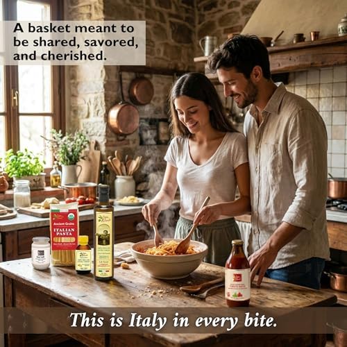 Papa Vince Italian Food Basket - Gourmet Gifts for Italians crafted in Italy from locally sourced organic ingredients by our family in Sicily, Italy