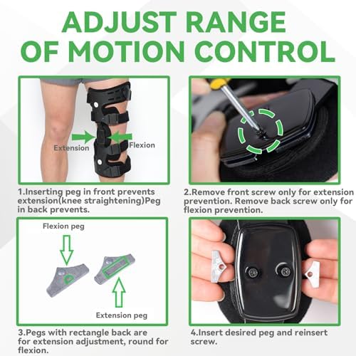 Orthomen Lateral Unloader Knee Brace for Osteoarthritis & Bone on Bone Pain, Adjustable Offloader Knee Support with Built-in Hex Key, Medical Grade for Men & Women (Left, Outside)