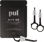 PUL 2-in-1 Aligner Removal Tool and Chewies for Invisalign Aligners, Retainers and Trays - Patented Invisalign Remover Tool for Easy Removal & Secure Fit - Pack of 3, Black
