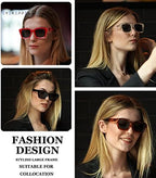 Eyekepper 4-packing Bifocal Sunglasses for Women Reading under the Sun Stylish Bifocal Readers Tinted Lens Oversize +2.50