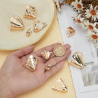 FINGERINSPIRE 10PCS High Heel Toe Protection 5 Styles Light Gold Metal Shoes Pointed Protectors Iron Toe Cap Covers Toe Protectors for Pointed Toe High-Heeled Shoes Shoes Protection Repair Decoration