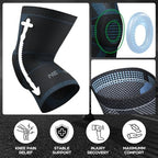 NEENCA Professional Knee Brace for Pain Relief, Medical Knee Compression Sleeve, Knee Support with Horizontal Knit Tech for Meniscus Tear, ACL, Arthritis, Joint Pain, Runner, Workout