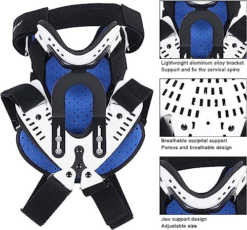 Neck Support Protection Adjustable Cervical Spine Tractor Correction Neck Brace Support Fixation Traction Device for Neck Pain Relief Neck Support Decompression