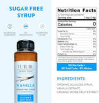 Sugar Free Vanilla Simple Syrup for Coffee, Cocktails, Matcha - Sweetened with Allulose and Monk Fruit - Infused with Real Vanilla - 13.5 oz