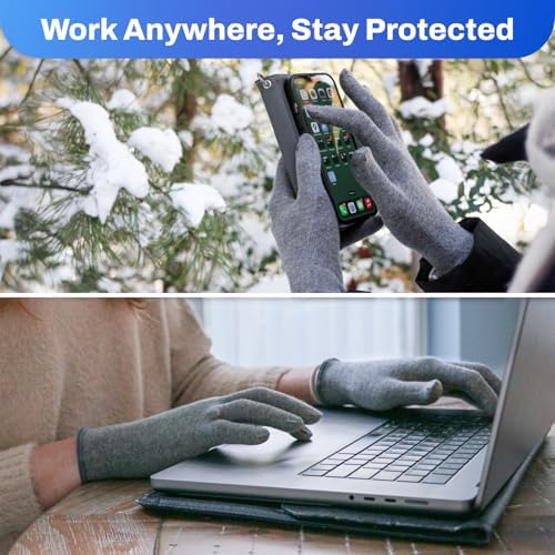 DefenderShield E M F Protection for Cell Phone Gloves – Computer & Cell Phone Touch Screen Gloves – Comfortable