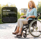 Universal Wheelchair Footplates Sturdy Elevating Pedal Replacement Legrest for Elderly Disabled Patients Easy Install Heavy Duty Footrest Accessory 8.07X6.10X1.57In